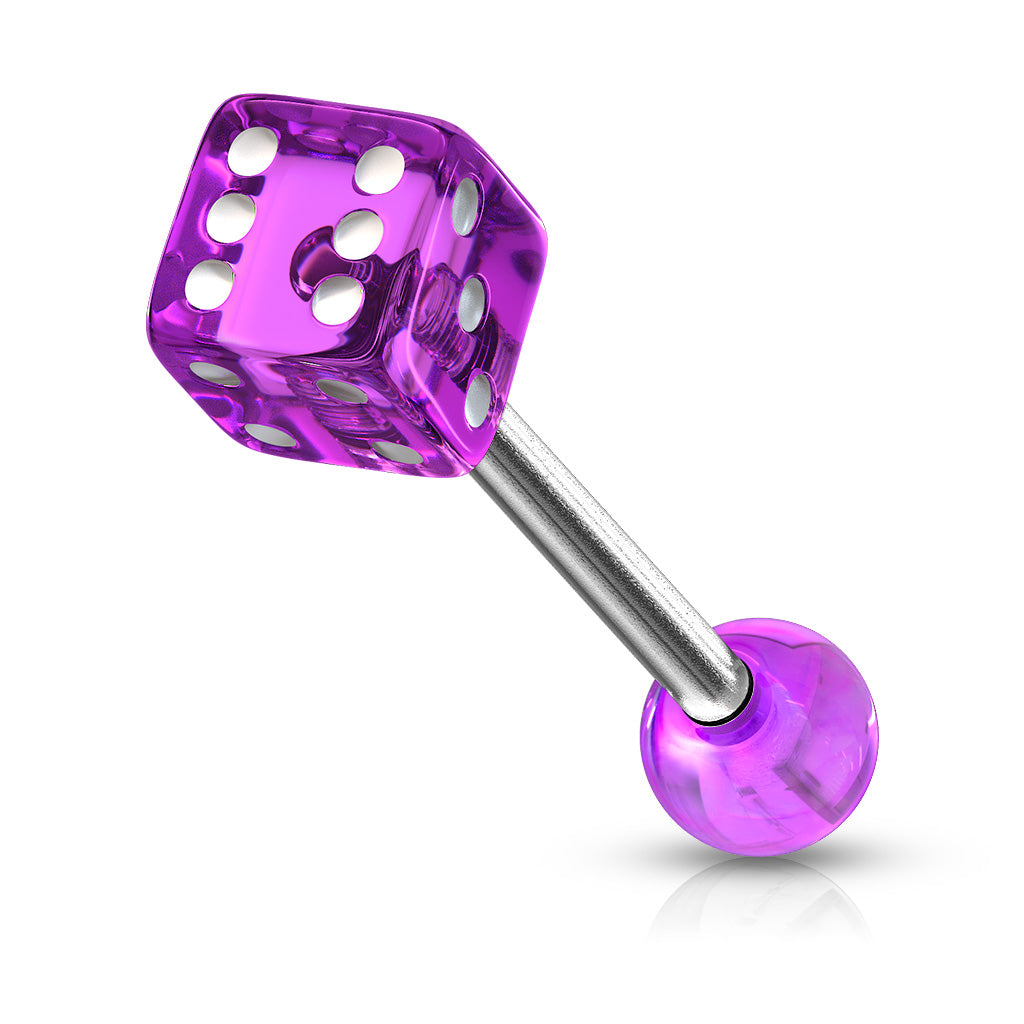 14ga Barbell Acrylic Dice